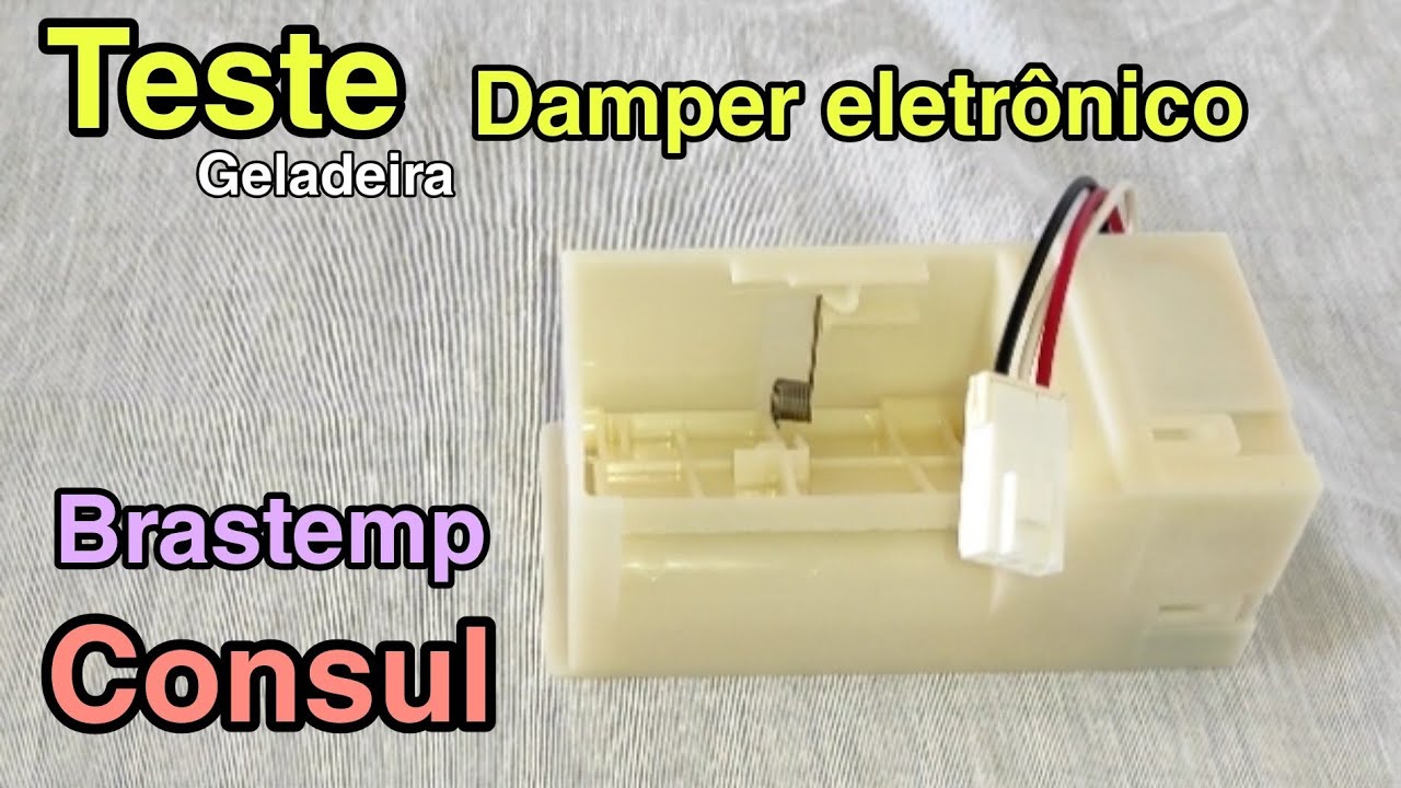Como testar damper eletrônico geladeira Brastemp e Consul, teste de bancada