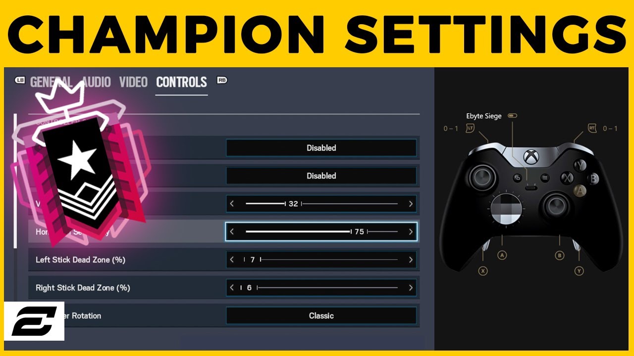 The BEST Console Champion Settings & Sensitivity - Rainbow Six Siege Xbox Champion (Console Guide)
