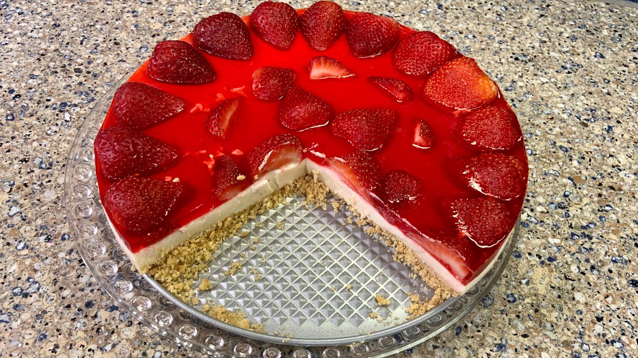 TORTA GELADA DE MORANGO | TORTA ESPELHADA DE MORANGO | MELHOR TORTA DE MORANGO DO MUNDO