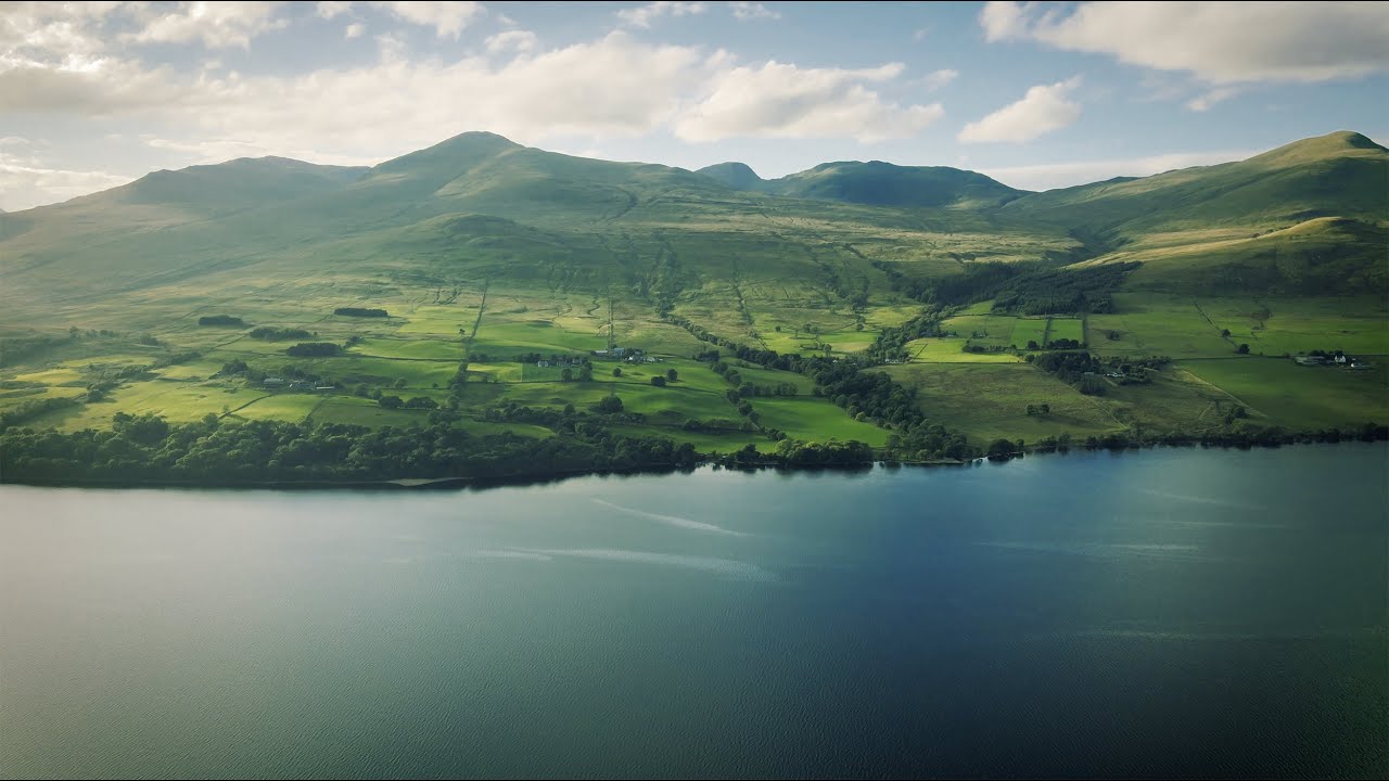 Loch Tay and Tomnadashan Mine - Scotland. 4K Drone footage.