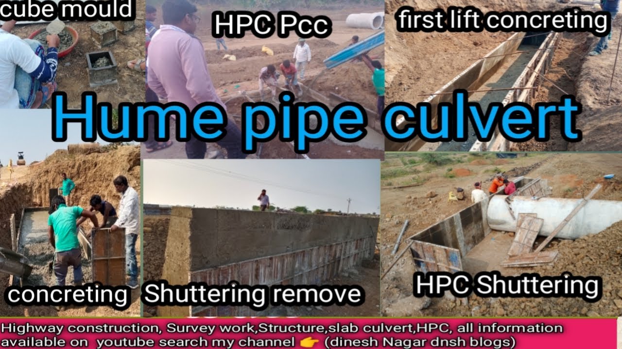 HPC pipe culvert  construction work procedure step by step