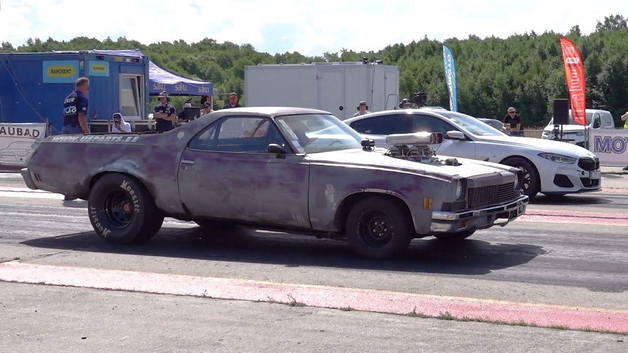 BMW M850 i xDrive G16 Gran Coupe 4.4 vs '73 Chevrolet El Camino 463 1/4 mile drag race