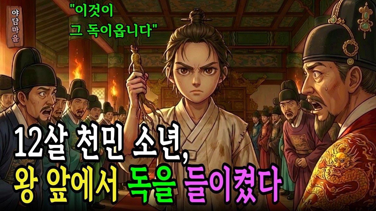 12살 천민 소년, 왕 앞에서 독을 들이켰다 |야담|전설|민담|옛날이야기|오디오북|