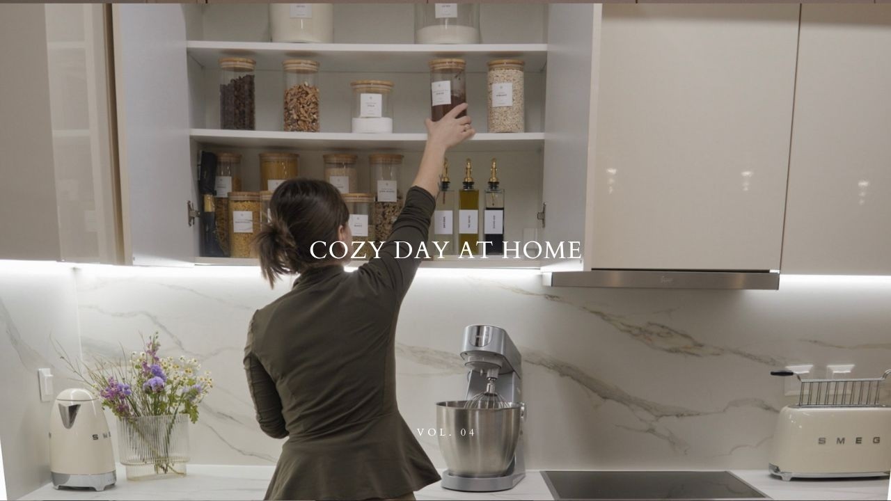 Cozy Day at Home | Cooking🍳& Organizing My Kitchen 🏠