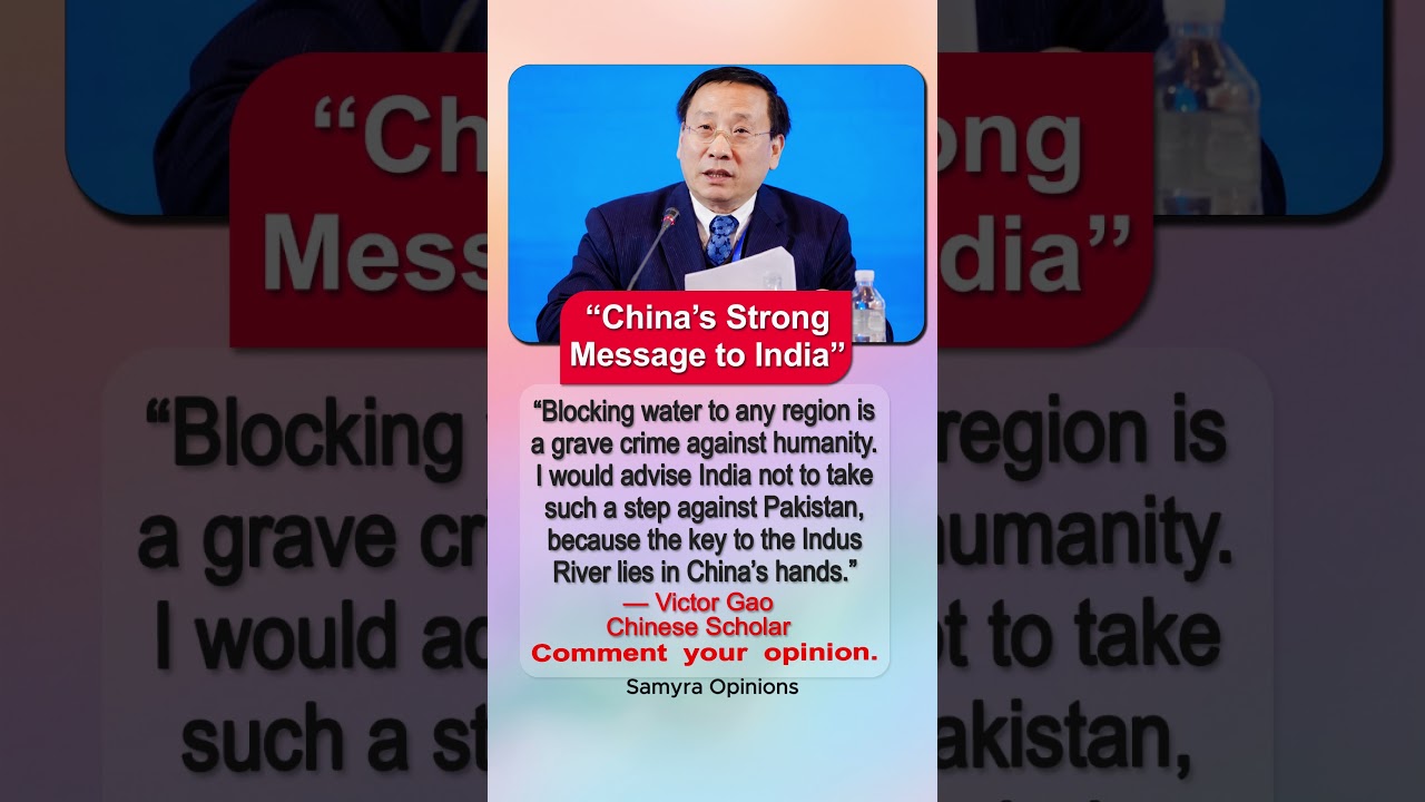 China&rsquo;s Warning to India? &ldquo;Indus River Key Is in Our Hands&rdquo; Statement Goes Viral #trendingnews