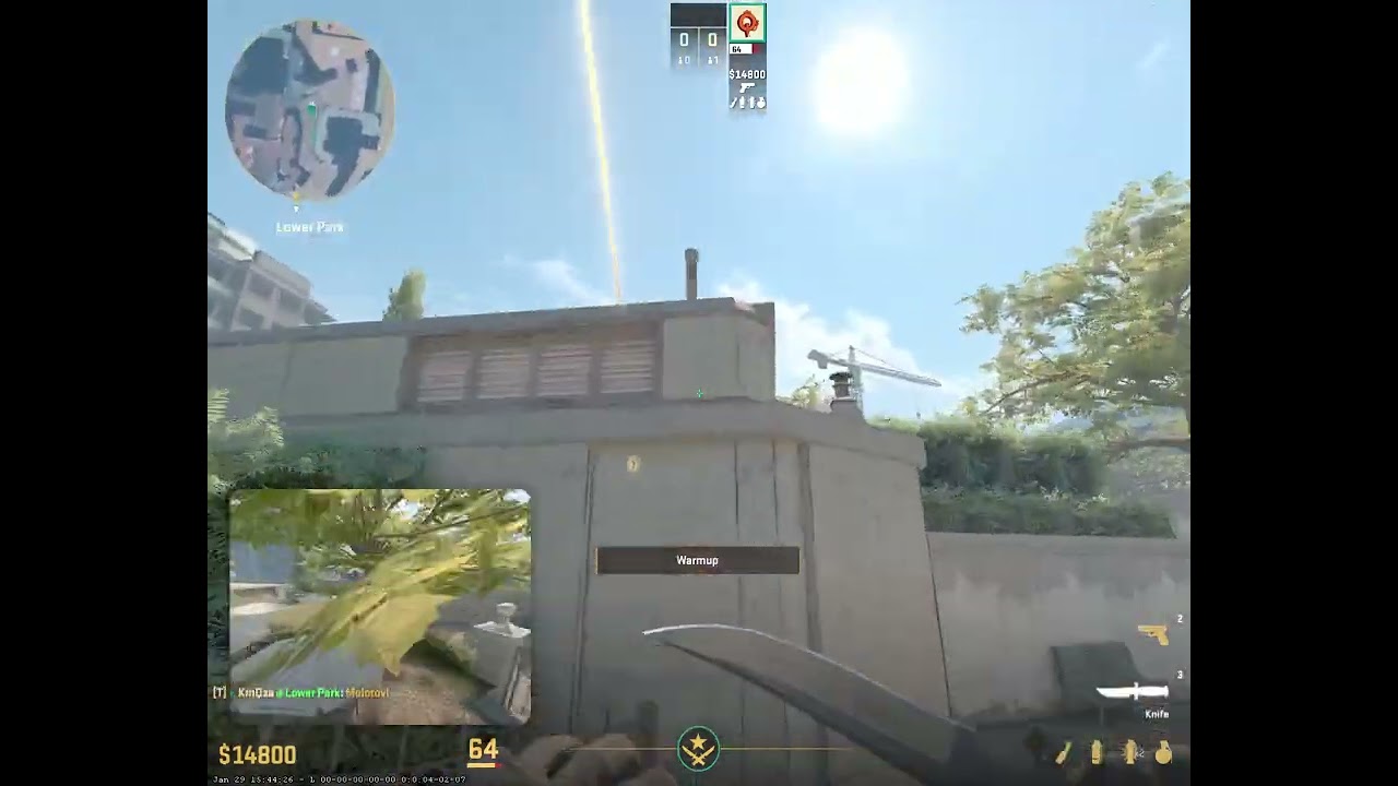 Counter Strike 2  - Overpass T stairs molly (noob friendly)