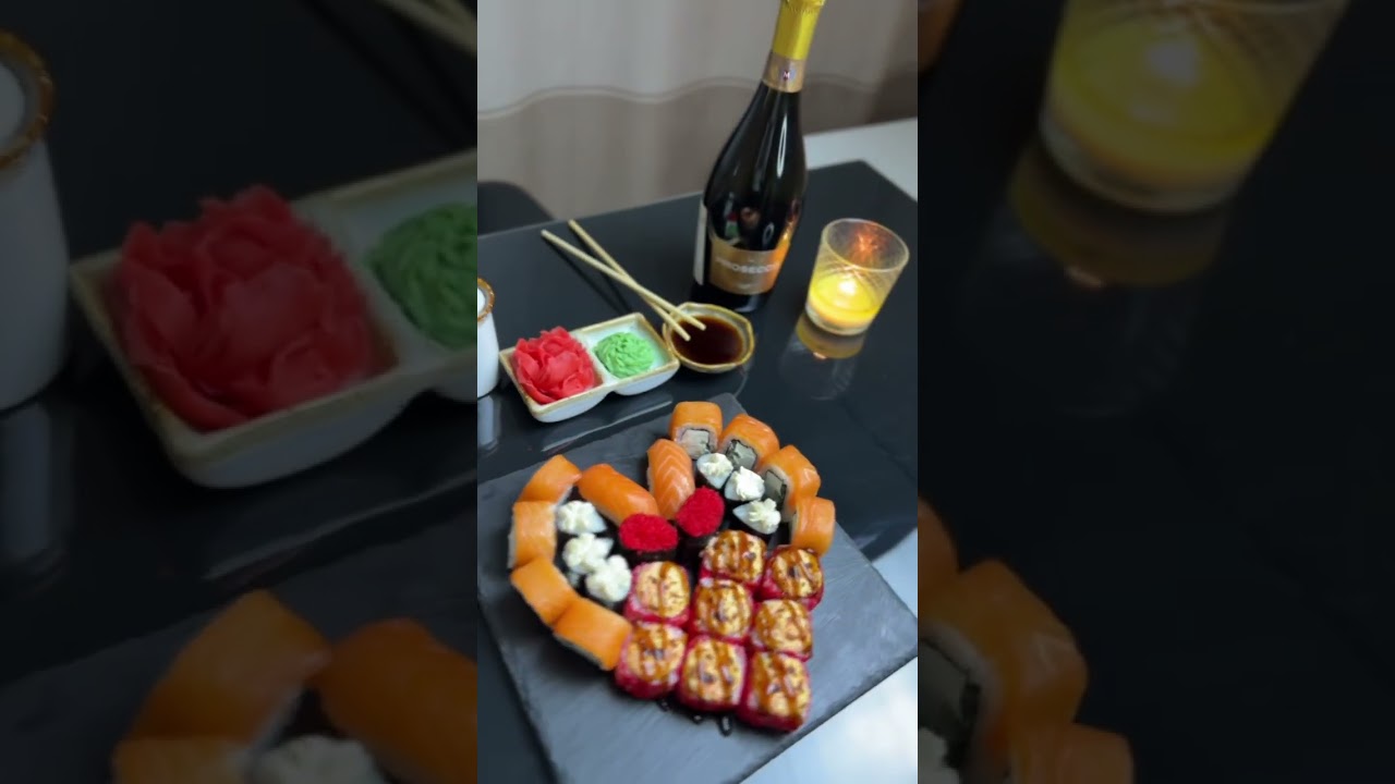 &laquo;Романтический ужин&raquo; на день СВЯТОГО ВАЛЕНТИНА от МИР СУШИ. #sushi #love #lovestatus #food #fyp