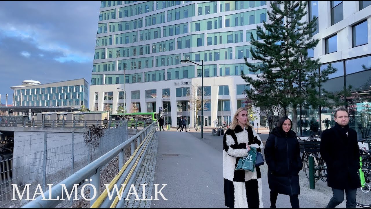 🇸🇪 Malmö, Sweden Walking Tour | Winter Walk in Hyllie Business District [4K HDR 60fps Binaural ASMR]