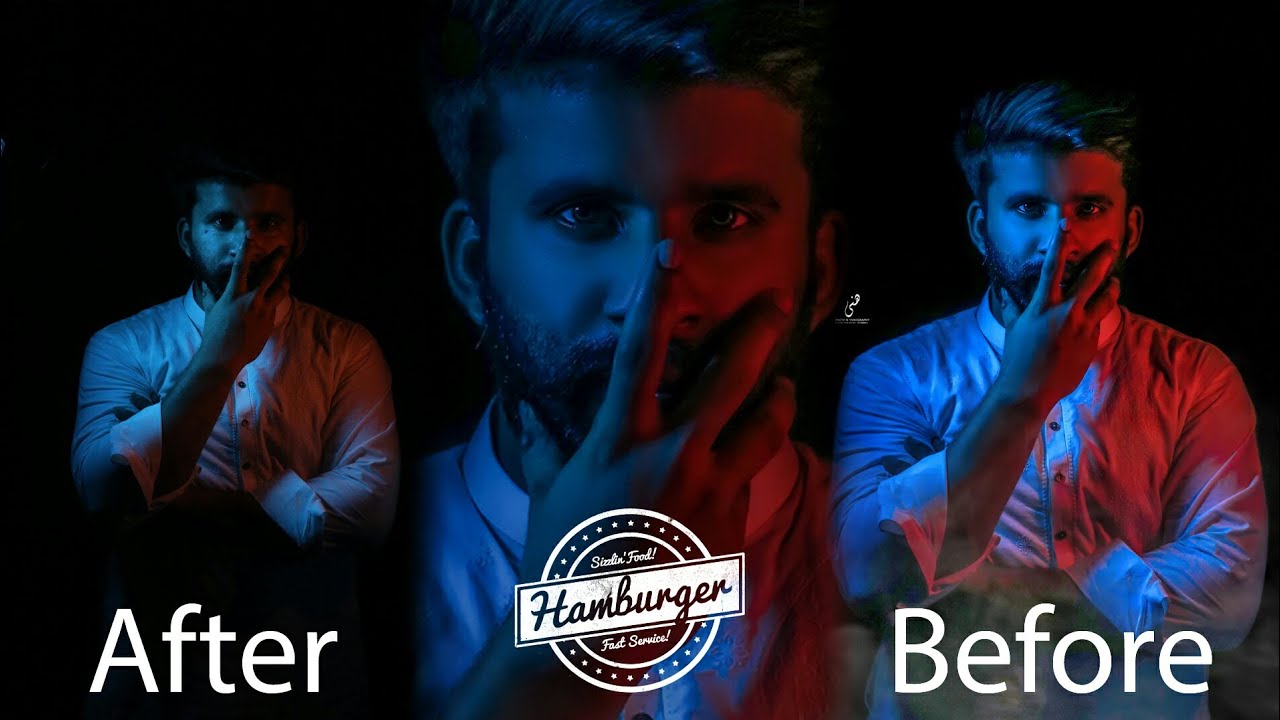 How to edit red and blue light efface in Photoshop cc 2020 / Honey studio 5