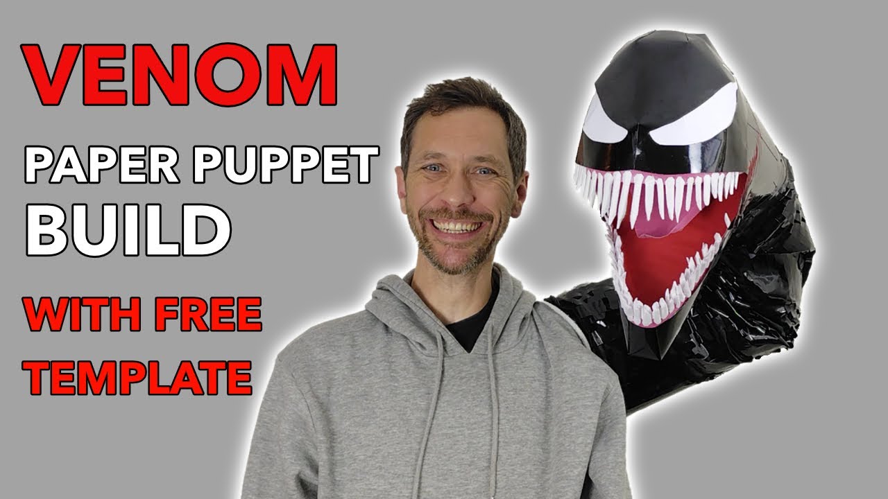 How to make Venom from paper - Puppet tutortial