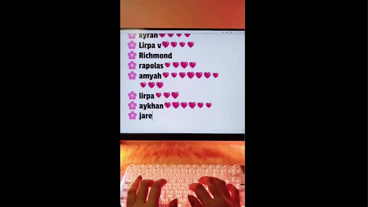 Typing names you love ❤️ 💕sharing ❤️💕let’s go #trending #funny #viralvideo #live