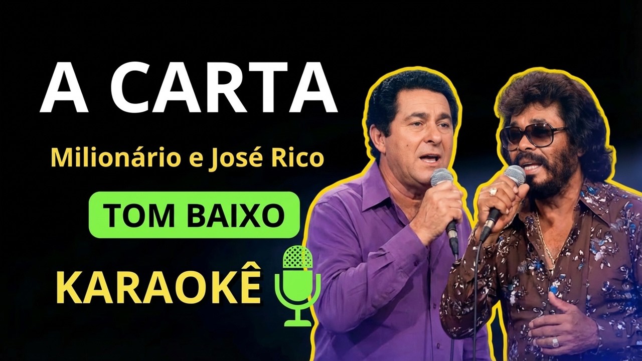A CARTA - Milionário & José Rico (KARAOKÊ DE VIOLÃO)