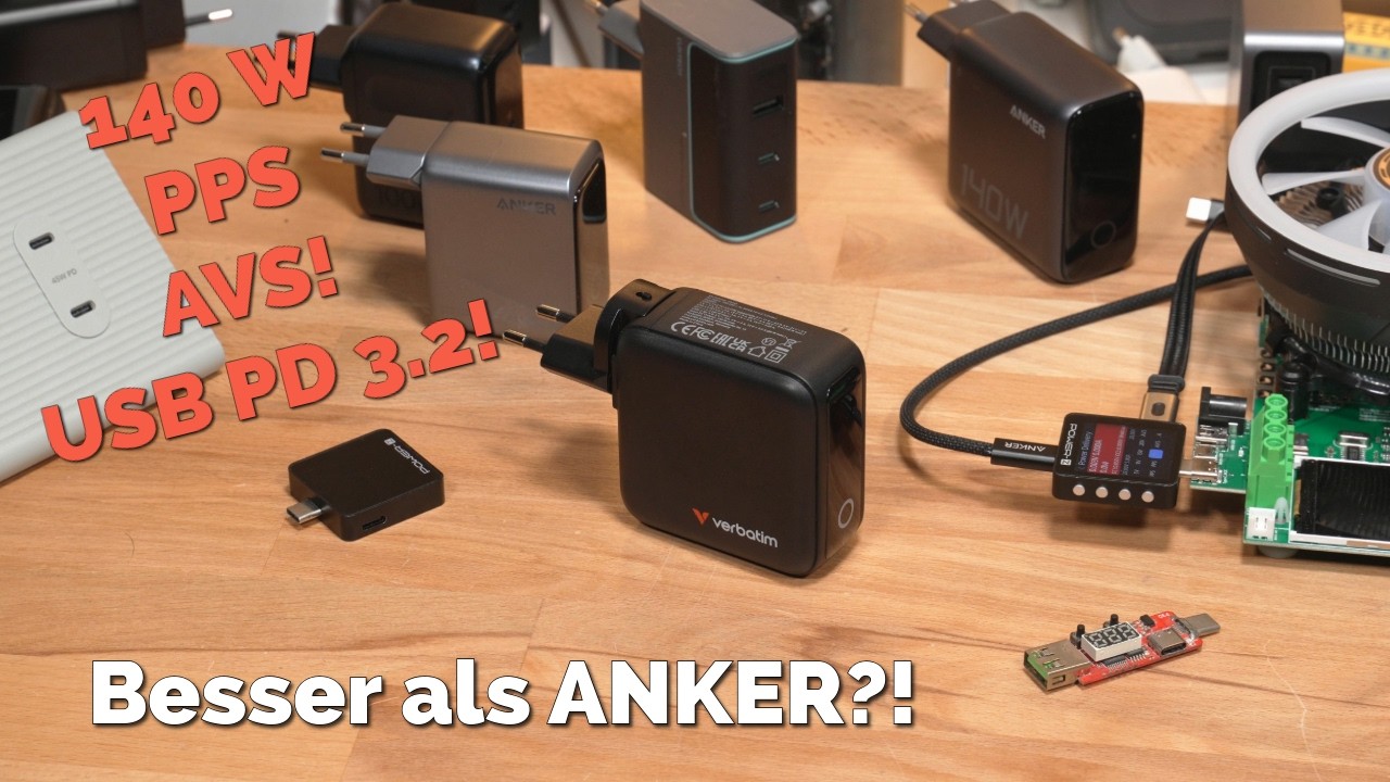 Besser als Anker, UGREEN und Co. ??! Verbatim Mini GaN Charger 140 W im Test