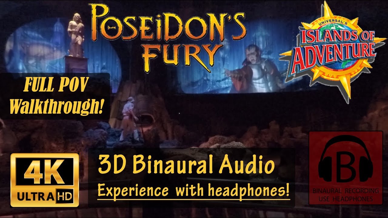 Poseidon's Fury Full Walkthrough POV [4K, 3D Audio] Islands of Adventure