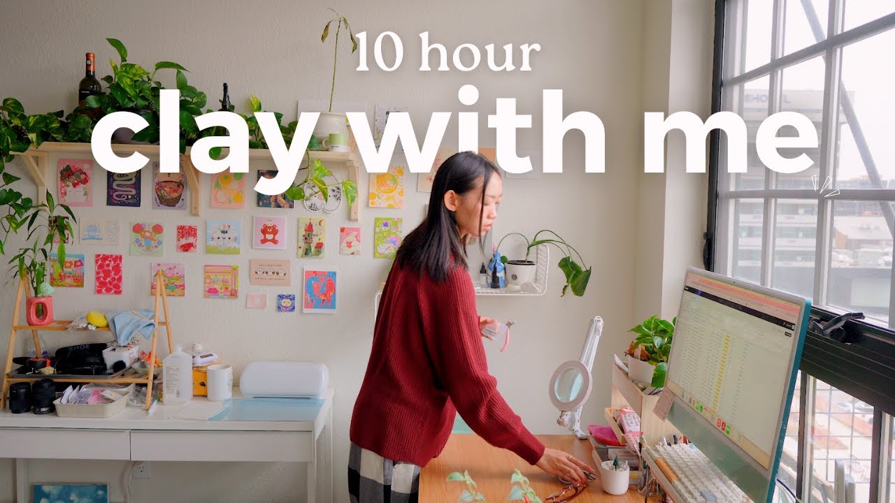 sculpting as much as i can in 10 hours | 🎄 small business holiday diaries #studiovlog
