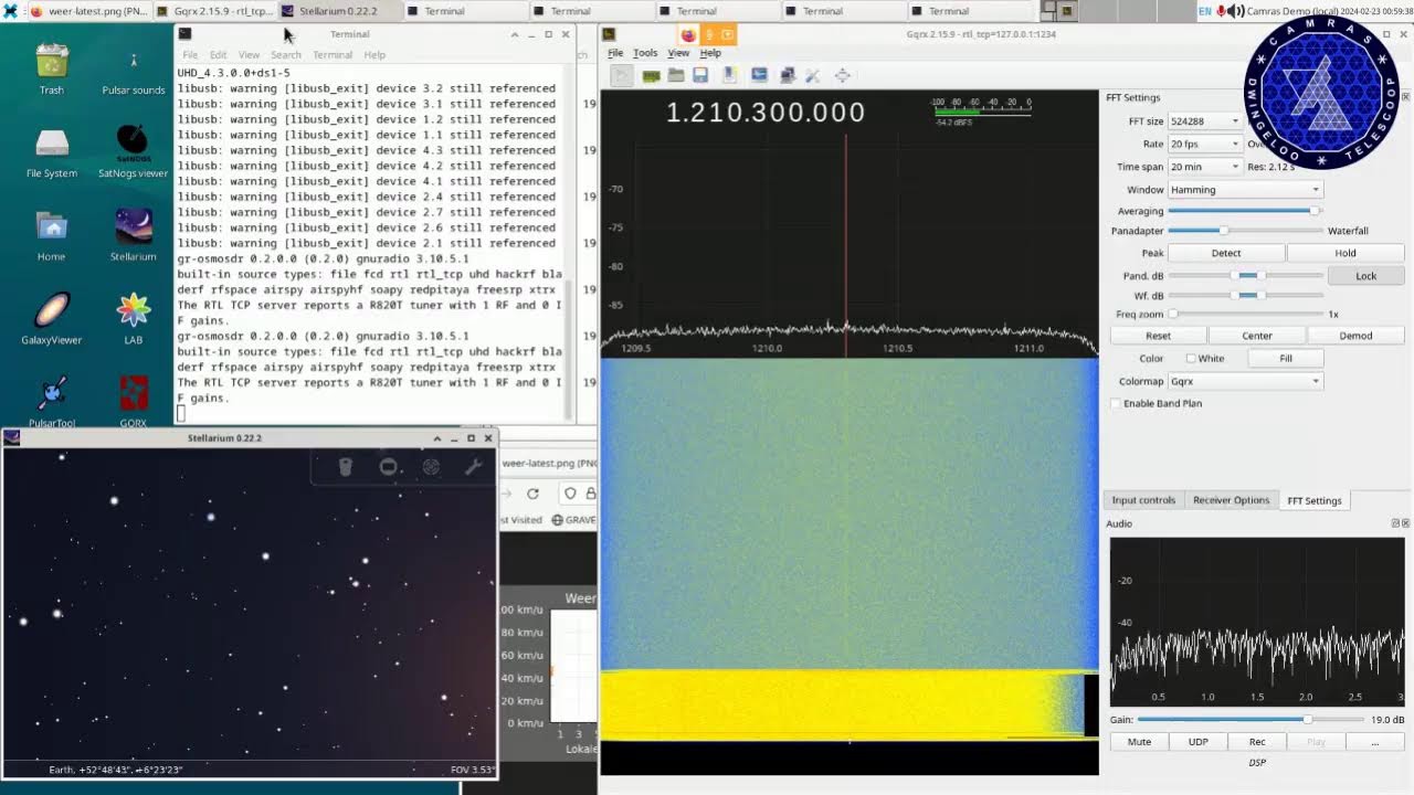 IM-1 landing observed with Dwingeloo Telescope