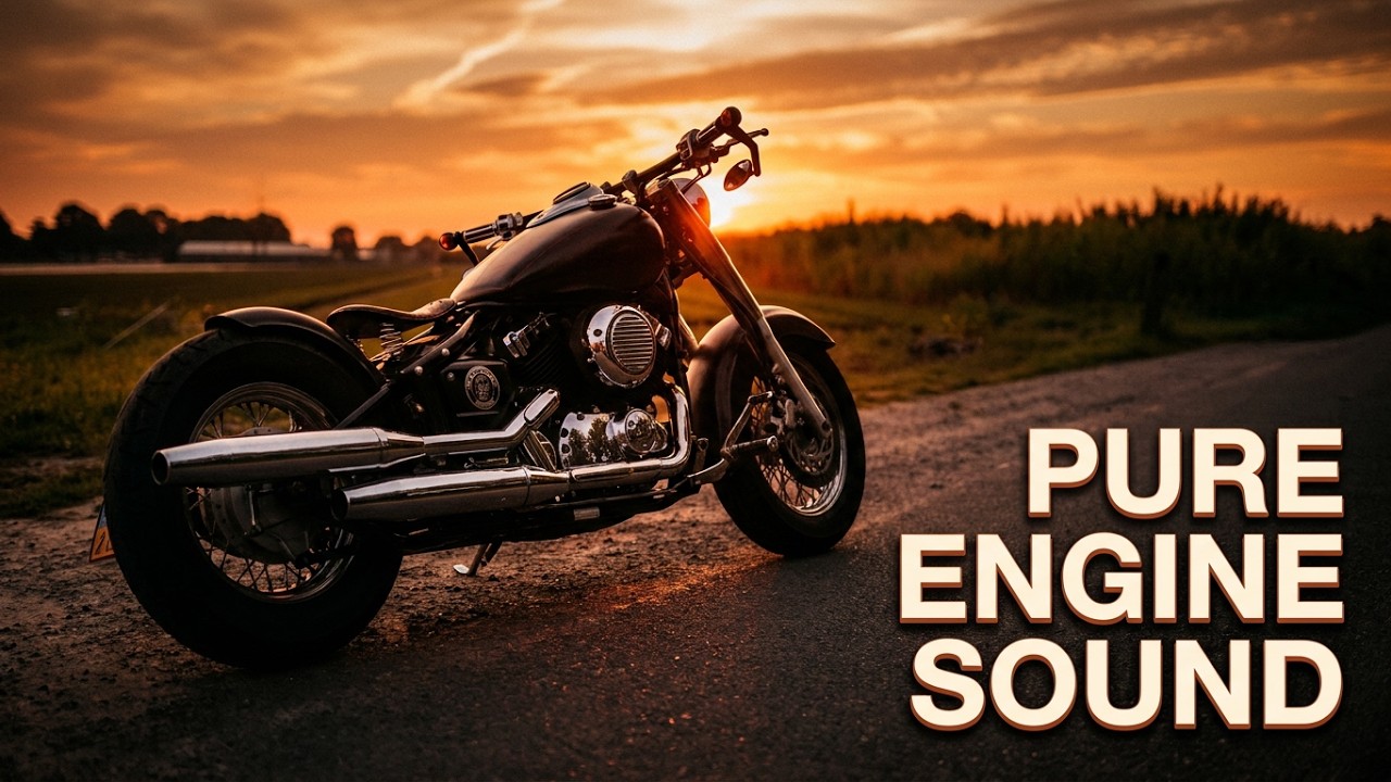 Yamaha XVS 650 Dragstar Bobber | Sunset Ride [Pure Engine sound]
