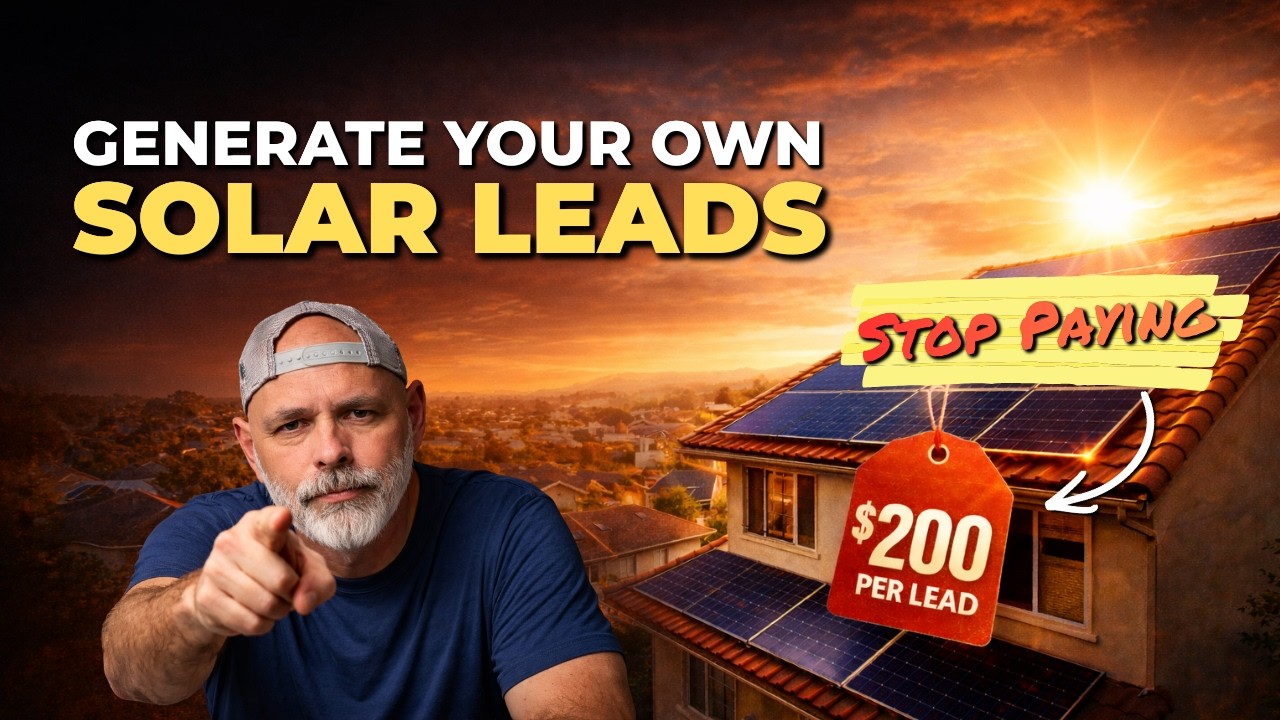 How to Generate Solar Leads (Stop Paying $40&ndash;$200 Per Lead)