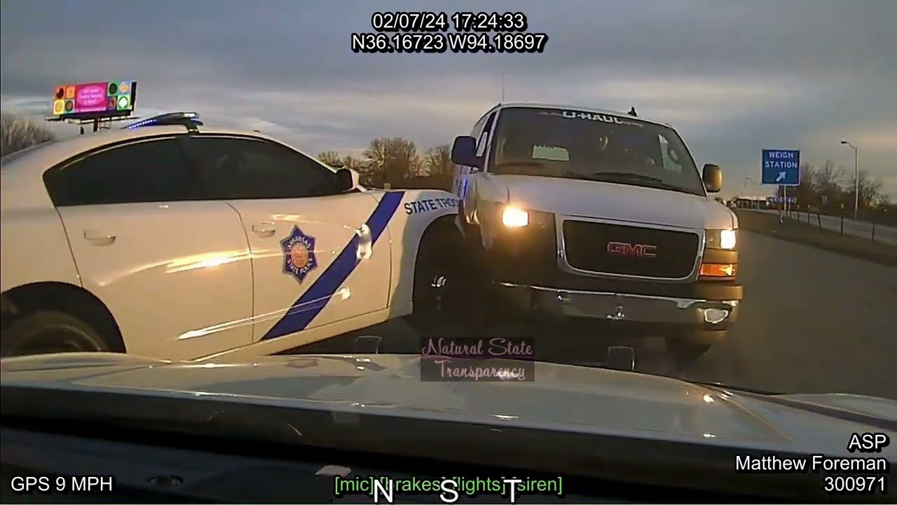 ASP FOOTAGE Wild U-Haul Pursuit NWA Washington Co Arkansas State Police Troop L Traffic Series Ep770