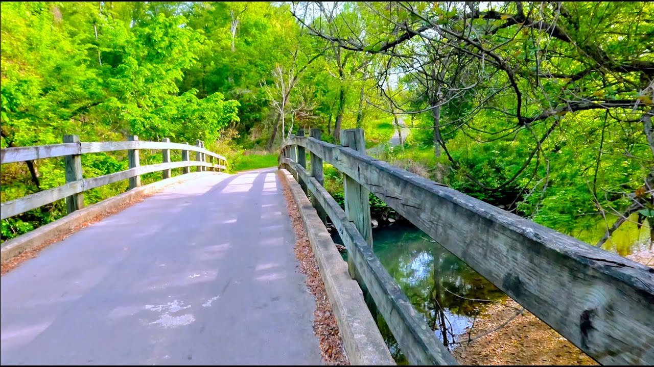 Walking on Rock Creek Trail on Washington, DC, on April 23, 2025