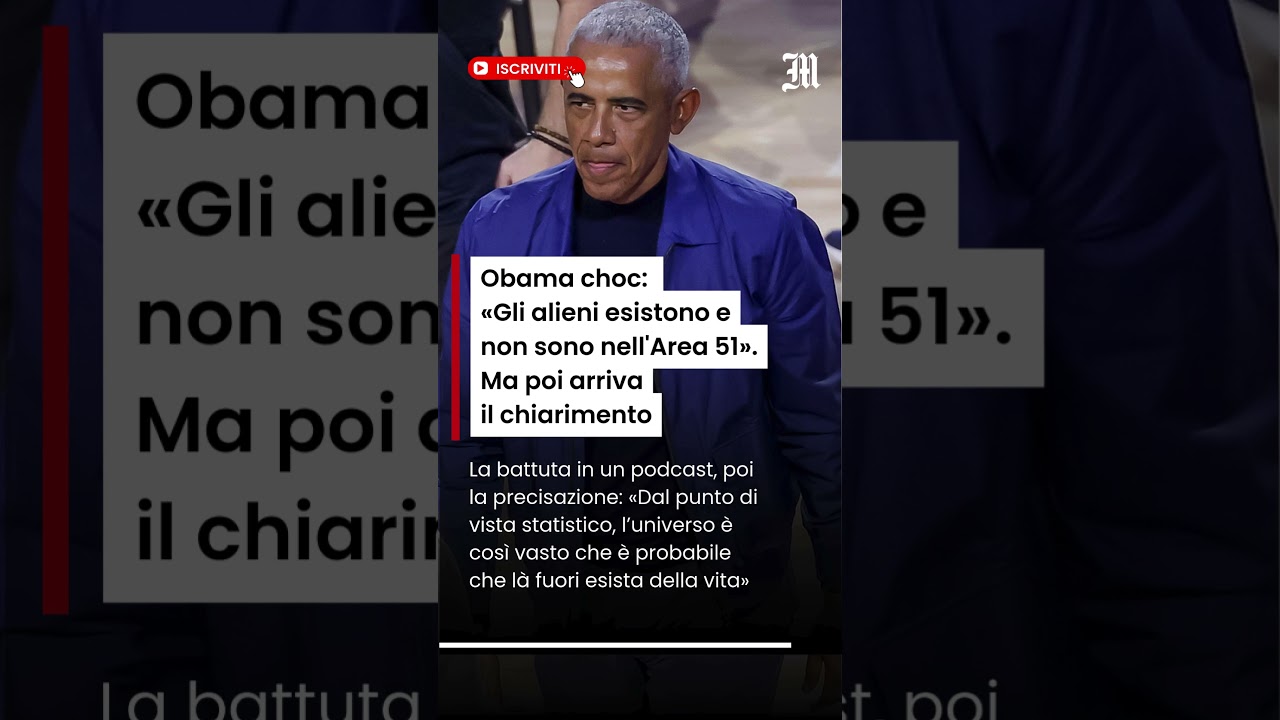 Barack Obama choc: &laquo;Gli alieni esistono, ma non sono nell'Area 51&raquo;. Poi arriva il chiarimento