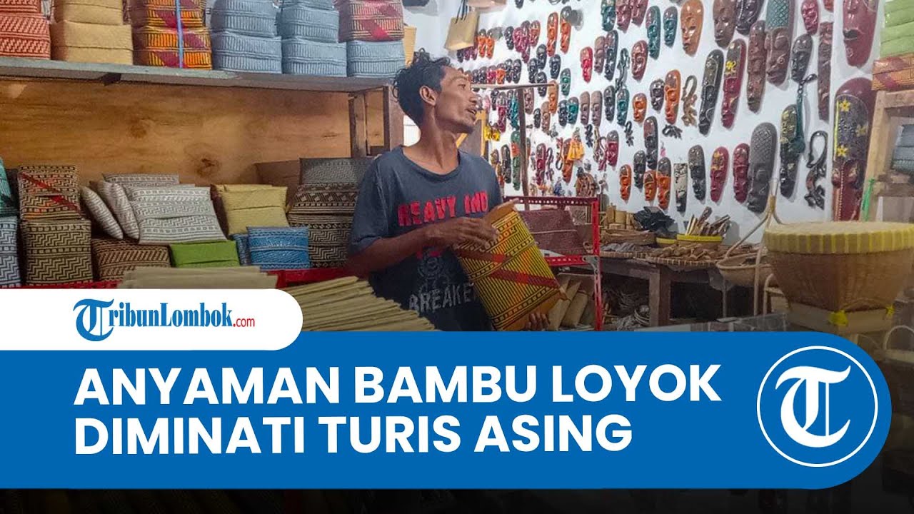 Anyaman Bambu Loyok Diminati Turis Asing Tapi Terkendala Pengiriman ke Luar Negeri