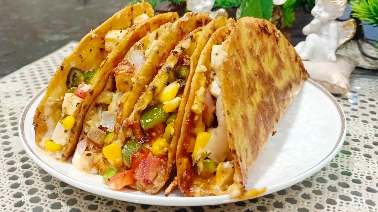 Desi Style Paneer Tacos |हेल्दी पनीर टाकोस| Healthy Paneer Tacos ||Tacos Recipe |Krishnachef 