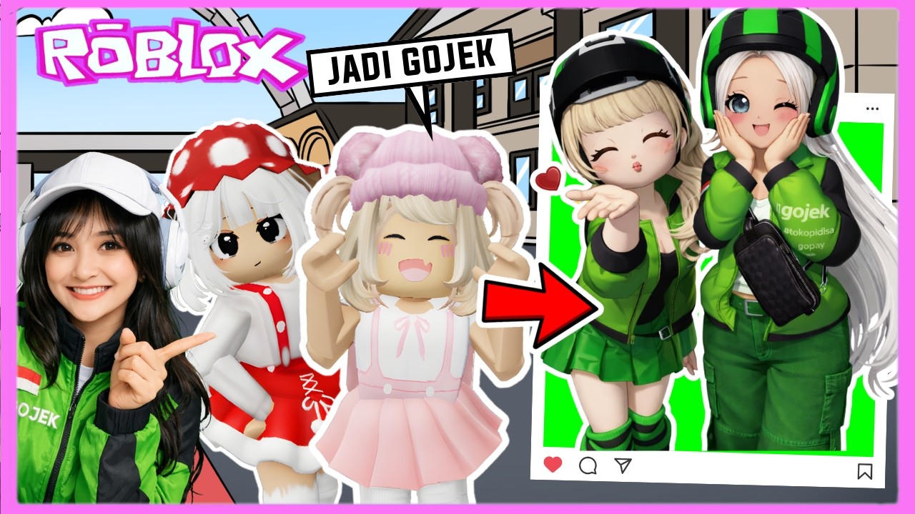 Aku dan Cia Berubah Menjadi Tukang Gojek Cantik! (ROBLOX) @bangboygamingYT