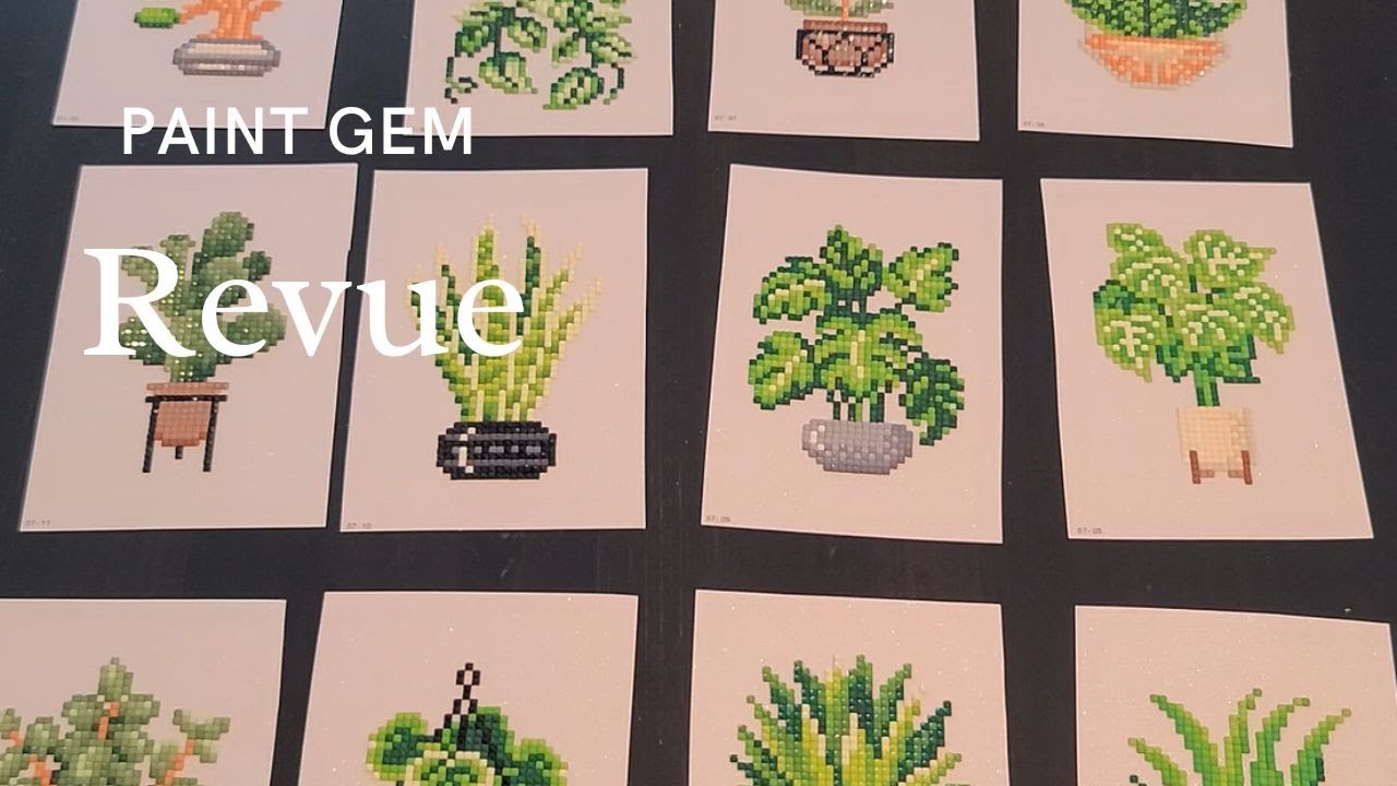 Revue du diamond painting de PaintGem (House plant edition) et rangement des diamants