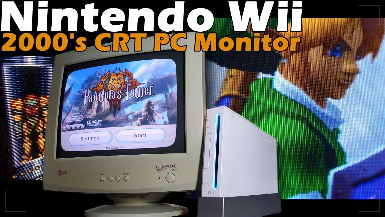 Nintendo Wii en monitor CRT de PC