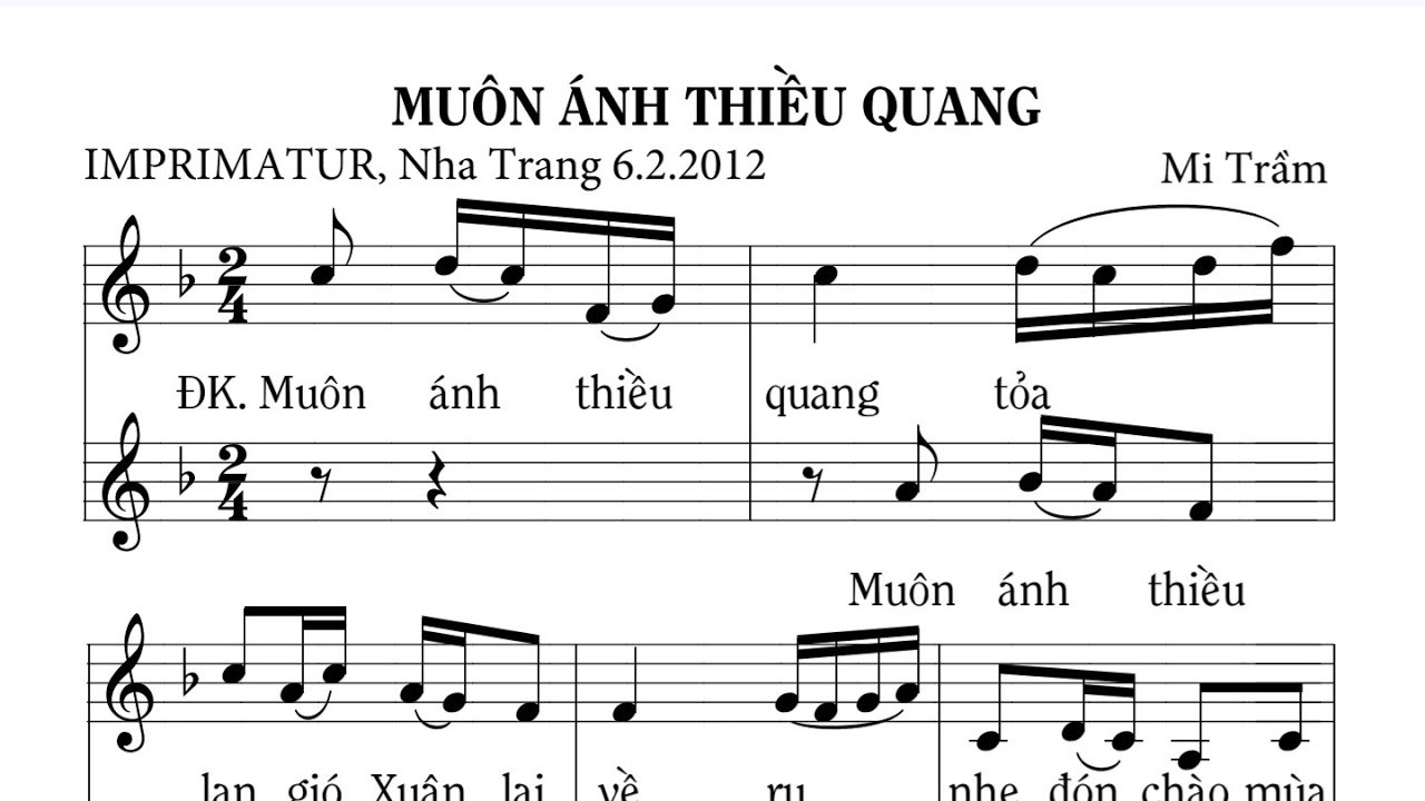 MUÔN ÁNH THIỀU QUANG - LM MI TRẦM - Trình bày Duy Linh - ( Xuân )