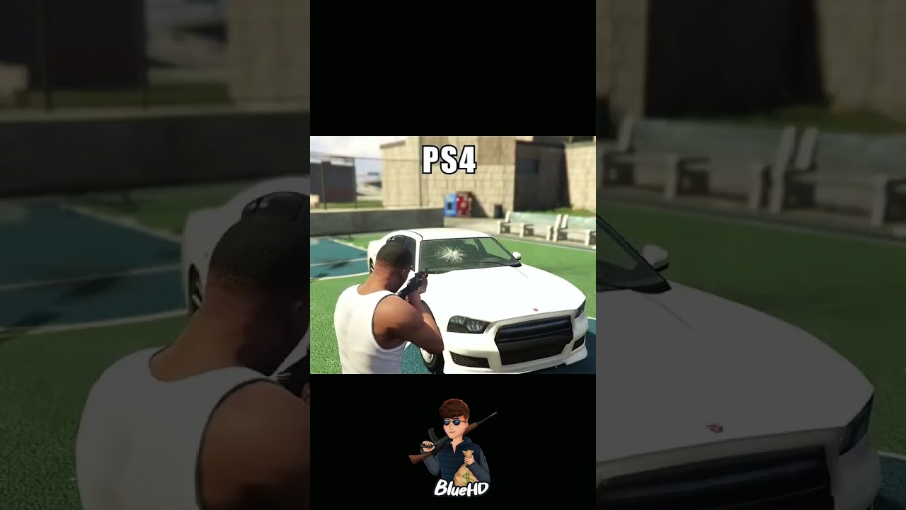 Graphics comparison of GTAV on PS4 VS PS5! #shorts #gta5 #gta5ps5