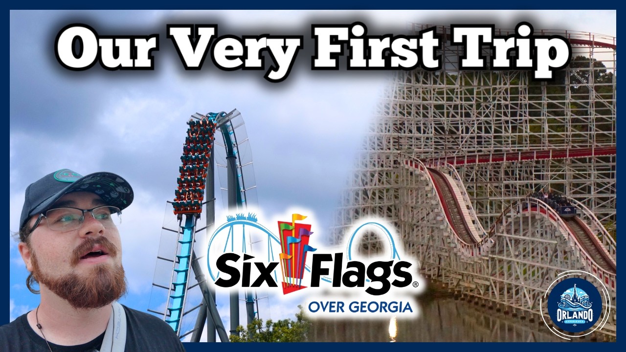 Our First Trip to Six Flags Over Georgia Day 1! Coasters and Park First Impressions!