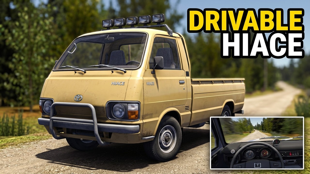 TOYOTA HIACE PICKUP U20 1977 - NEW STANDALONE CAR - My Summer Car