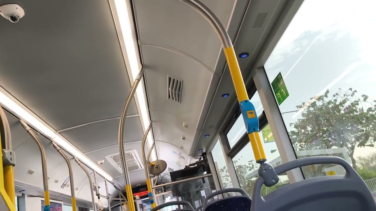 riding on Higer KLQ6129GQ2 CNG LF DBS route 7 in beer sheva (Voith Fast idle)