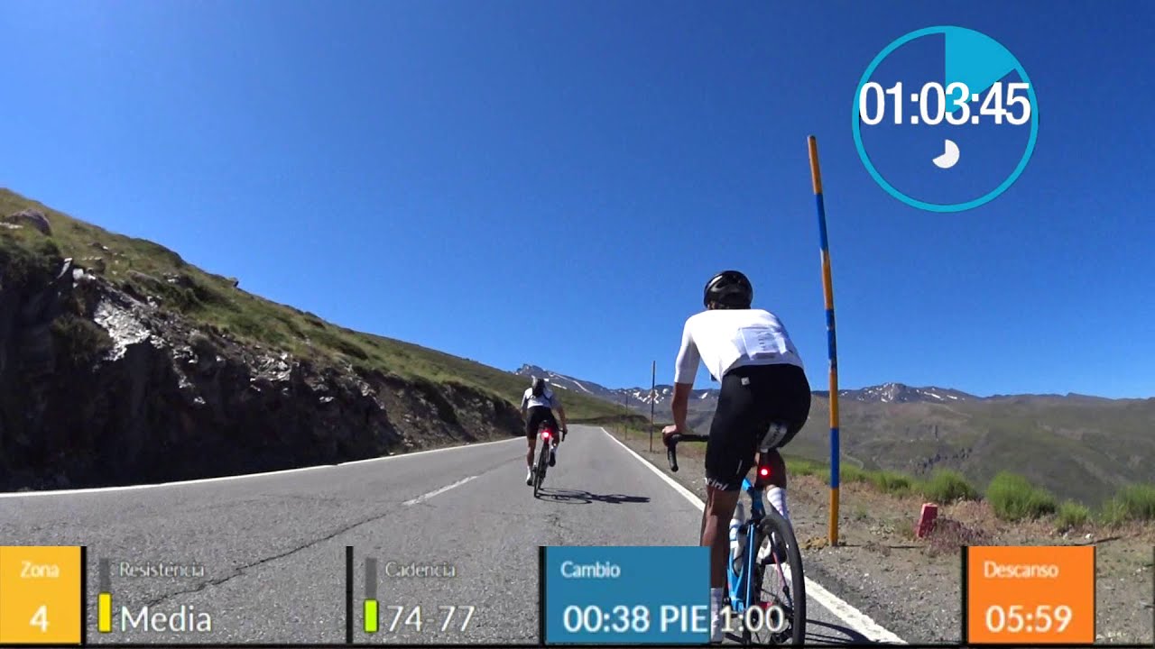 SPINNING clases virtuales de ciclo - SUBIDA AL VELETA SIERRA NEVADA-GRANADA -ESPAÑA