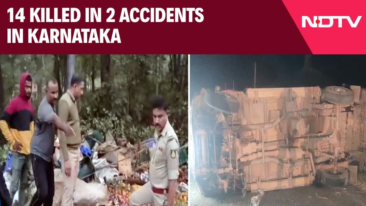 Karnataka Road Accident | Karnataka Accident Today | 14 Killed In 2 Accidents In Karnataka