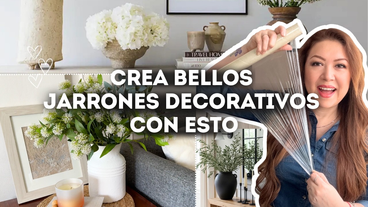 TÉCNICA PARA CREAR DIFERENTES JARRONES DECORATIVOS MUY FÁCIL ✅