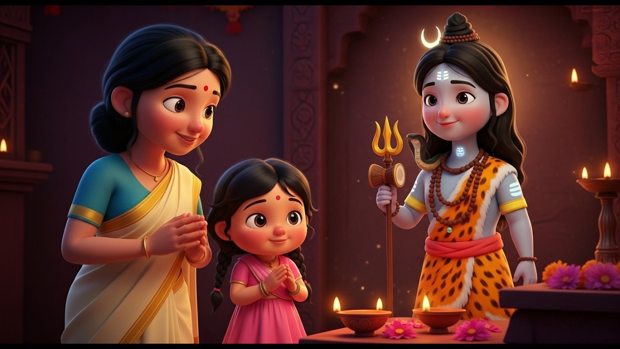 शिवरात्रि स्पेशल भजन  🕉️ बच्चो के लिए बम बम भोले लोरी #kids #shiva #shivratri #video #trending