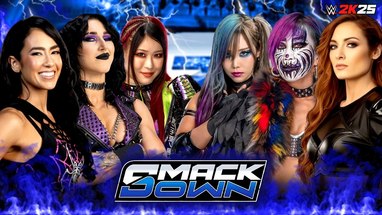 WWE SmackDown: Aj Lee Rhea Ripley & Iyo Sky vs Becky Asuka & Kairi Sane | Full Match 02-Mar-2026