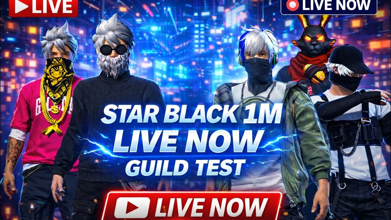 STAR BLACK 1M LIVE NOW 🔥 Guild Test | Custom Room Challenge