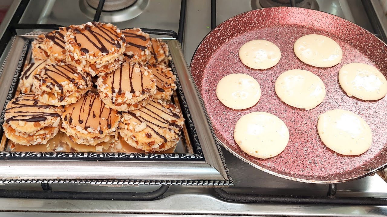 Questi dolcetti in PADELLA li farai TUTTI i GIORNI! In 5 minuti!No FORNO!No BURRO!No OLIO!No LATTE!