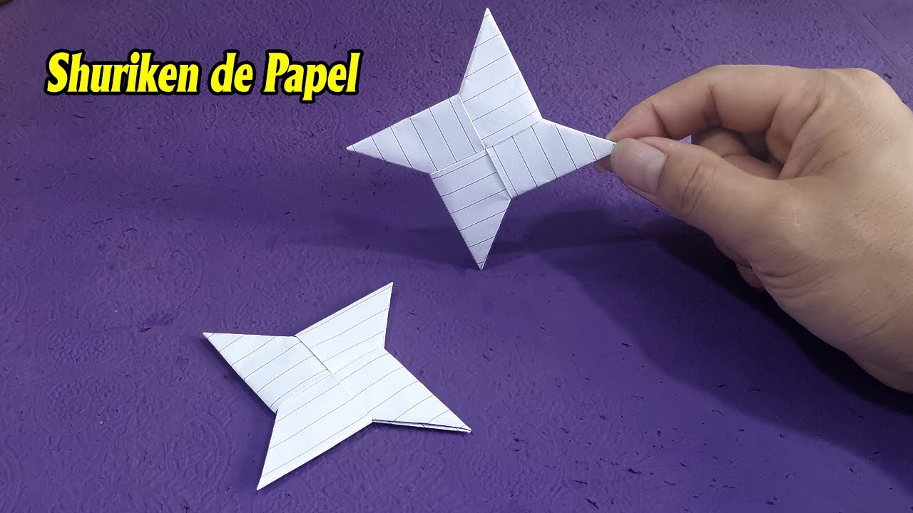 Como Hacer un Shuriken de Papel | Papiroflexia Estrellas Ninja