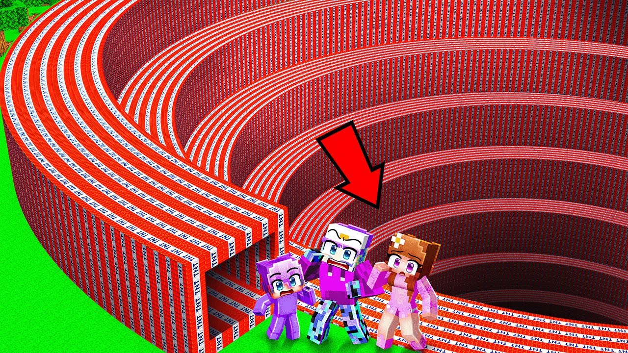 Я нашел СПИРАЛЬНЫЙ ТНТ-ТУННЕЛЬ в Minecraft!