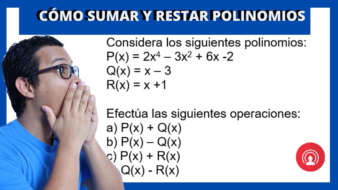 😋 COMO RESOLVER SUMA Y RESTA DE POLINOMIOS CON LETRAS | FORMA HORIZONTAL | P(X)+Q(X) | P(X)-Q(X)