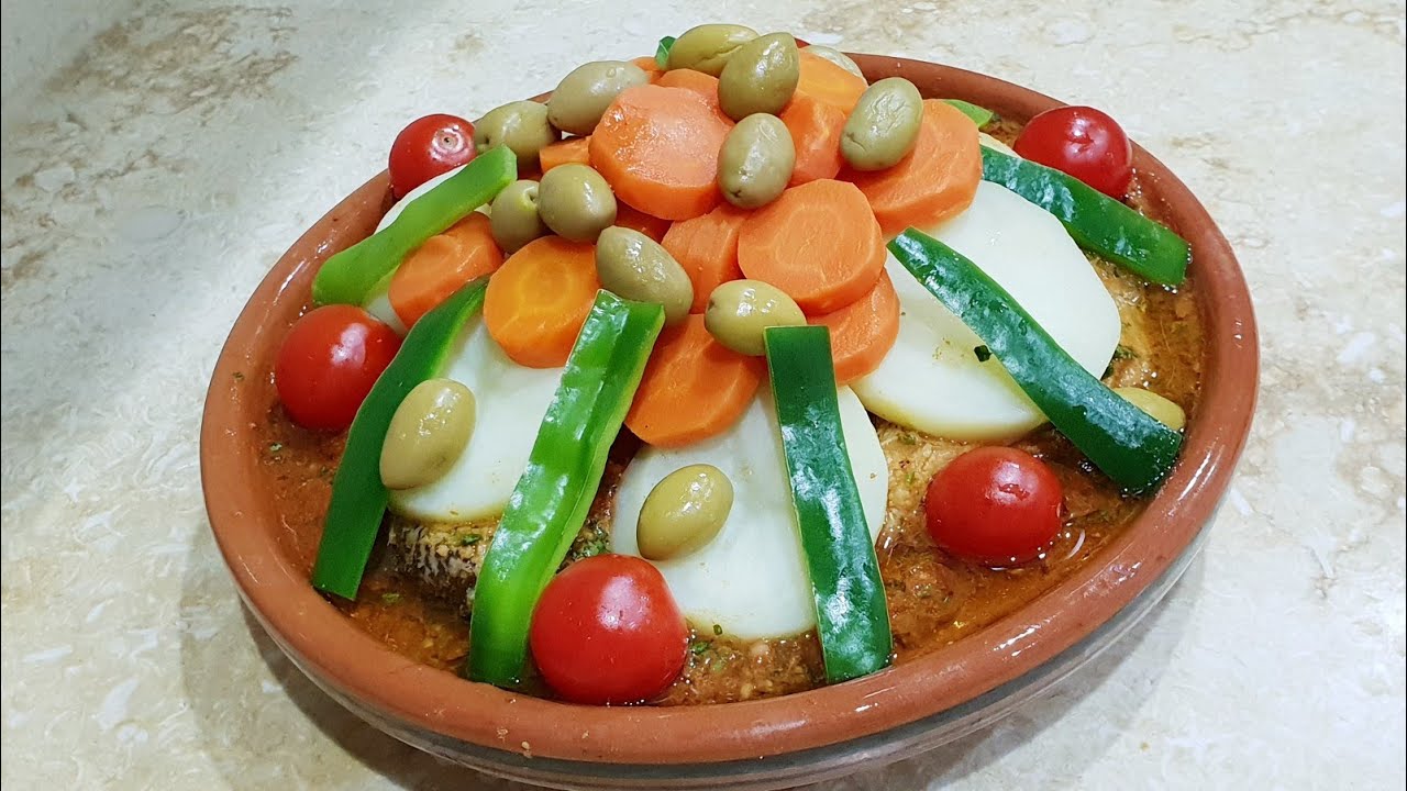 طاجين السمك بالخضر لذيذ بزاف بطريقة سهلة و بسيطة