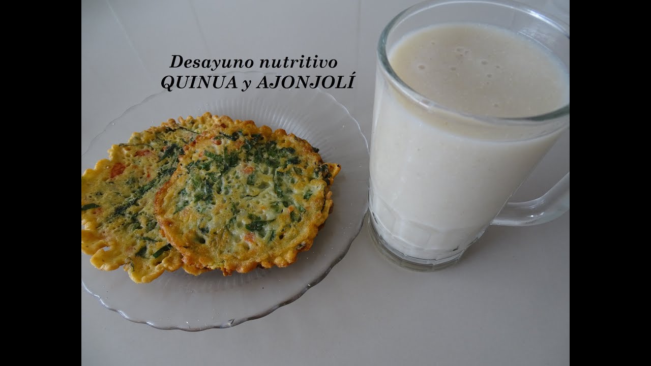💚Desayuno nutritivo de QUINUA y  AJONJOLÍ con TORTILLA DE ESPINACA. #recetas saludables deliciosas😋