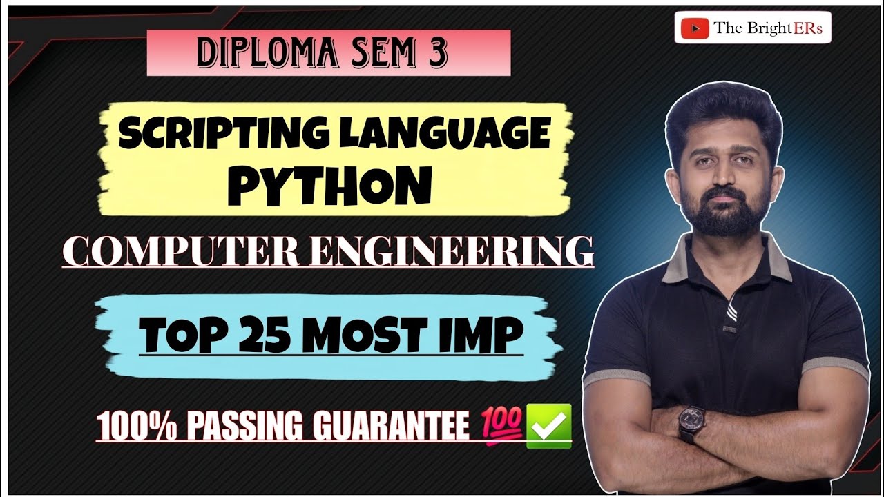 SCRIPTING LANGUAGE PYTHON TOP 25 MOST IMP QUESTIONS FOR GTU EXAM | GTU DIPLOMA ENGINEERING SEM 3
