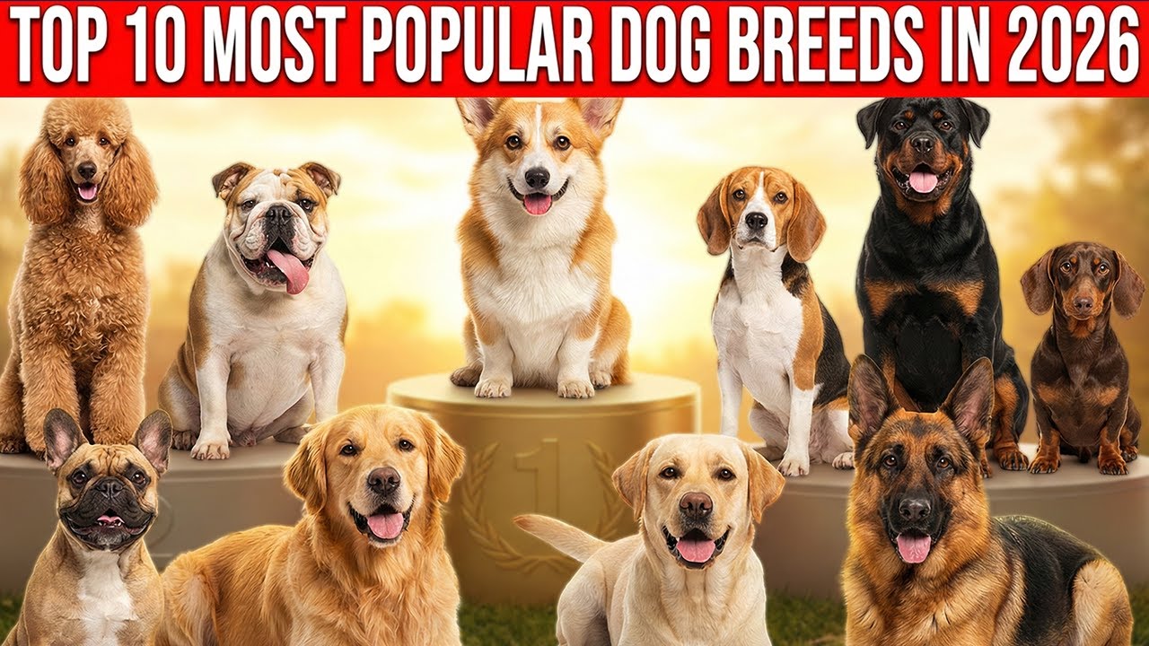 Top 10 Most Popular DOG BREEDS in the World (2026 Edition) 🌎