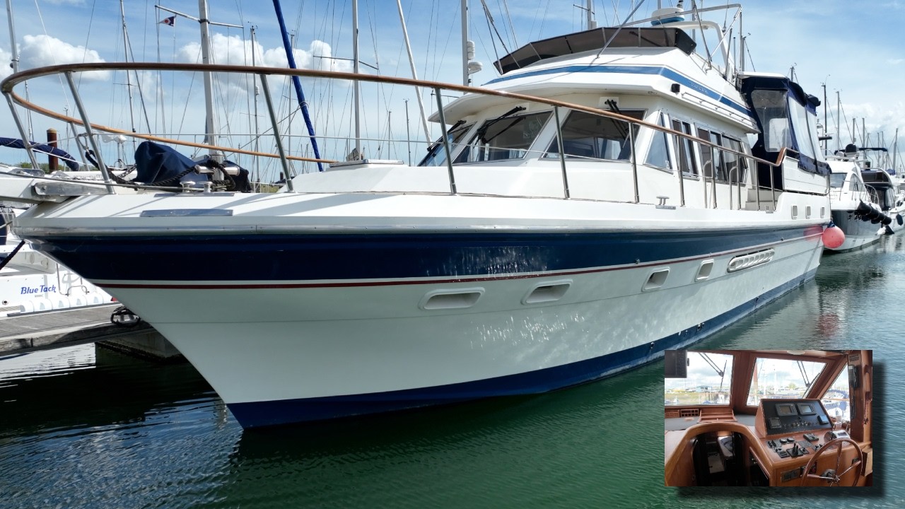 £220K LIVEABOARD Trawler Yacht FOR SALE With Twin CAT Engines + 1,100 NM Range | Trader 535 Tour